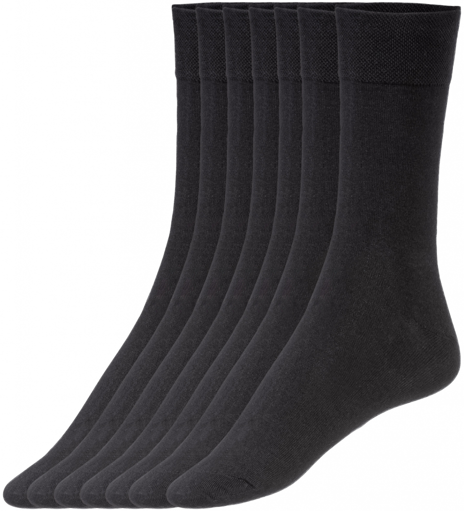 Livergy pánské ponožky s BIO bavlnou 7 párů černá