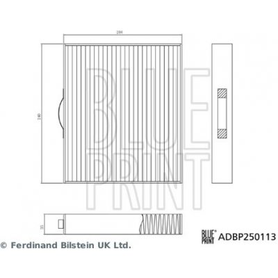 Filtr vzduchu v interiéru BLUE PRINT ADBP250113 – Hledejceny.cz