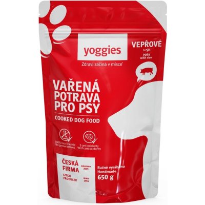 Yoggies Adult Vařená potrava vepřové maso s rýží 650 g – Zboží Mobilmania