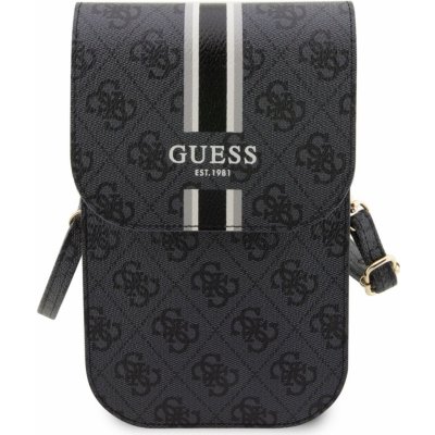 Pouzdro Guess PU 4G Printed Stripes Phone Bag černé