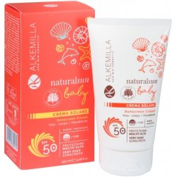 Alkemilla Eco Cosmetics Alkemilla Opalovací krém na obličej i tělo pro miminka a děti SPF 50 150 ml_poškozená krabička