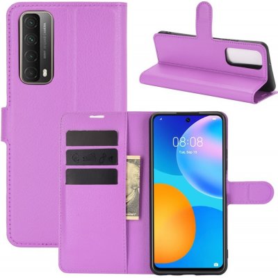 Litchi knížkové pouzdro na Huawei P Smart (2021) - fialové – Zboží Živě