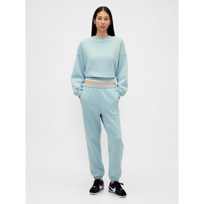 GAP Tepláky High Rise Boyfriend Modrá – Zboží Mobilmania