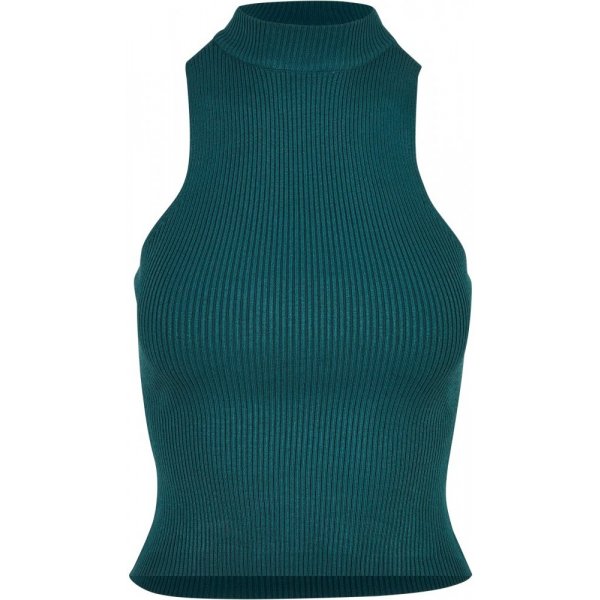 Dámské tílko Ladies Short Rib Knit Turtleneck jasper