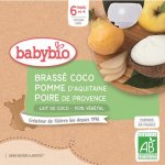 Babybio Brassé Kapsička z kokosového mléka jablko hruška 4 x 85 g – Zboží Dáma