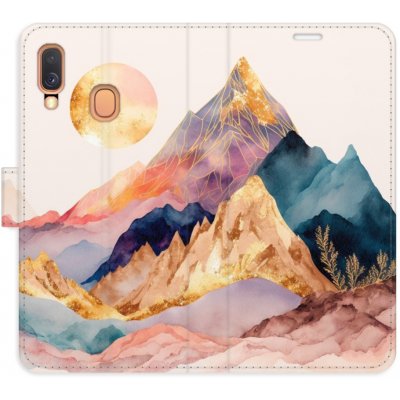 Pouzdro iSaprio Flip s kapsičkami na karty - Beautiful Mountains Samsung Galaxy A40 – Zboží Mobilmania