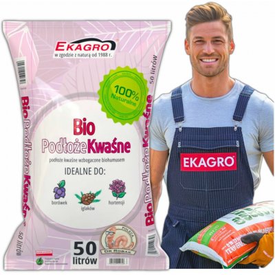 Ekagro Kyselá rašelina pro kyselomilné rostliny pH 3,5-4,5 50 l – Hledejceny.cz