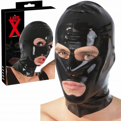 Latexová maska Late X černá – Hledejceny.cz
