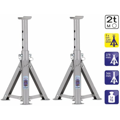 Alca Podpěry pod auto 2 t zdvih 265 - 350 mm skládací 2 ks – Sleviste.cz