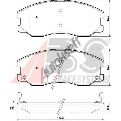 A.B.S. Sada brzdových destiček ABS 37582 – Sleviste.cz