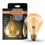 Osram LED žárovka Vintage, 4 W, 470 lm, teplá bílá, E27 VINTAGE 1906 LED CL DIAMOND FIL GO – Hledejceny.cz