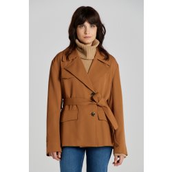 Gant Fluid Belted Jacket hnědý