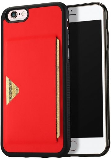 Pouzdro Dux Ducis se slotem na kreditní kartu iPhone 6 / 6S - červené