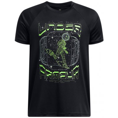 UNDER ARMOUR Chlapecké tréninkové tričko s krátkým rukávem UA B TECH GAME DAY SS BLK Černá – Sleviste.cz