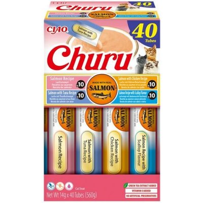 Inaba Churu cat snack losos mix multipack 40 x 14 g – Zboží Mobilmania