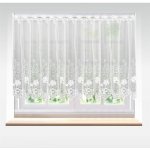 Záclona žakárová, Růžena vitrážka metráž, bílá 50 cm – Zboží Mobilmania