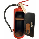 Barcanox Hasící přístroj červený Bar s hnědým dřevem Prázdný – Zboží Dáma