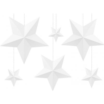 Závěsné dekorace “Hvězdy” BÍLÉ – Sleviste.cz
