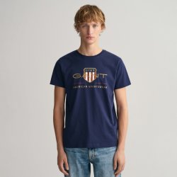 GANT pánské tričko s krátkým rukávem D2. ARCHIVE SHIELD SS T-shirt 2003099.433 tmavě modrá