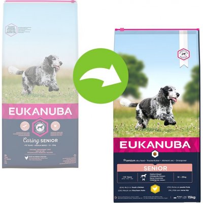 Eukanuba Medium Breed Caring Senior 15 kg – Hledejceny.cz