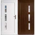 OknaDvereNaMiru.cz Vchodové dveře STYL Julie Zlatý dub / Bílá 90 x 220 cm – Hledejceny.cz