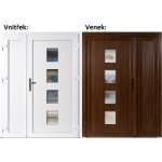 Soft Dvoukřídlé vchodové 010+Panel Plný Zlatý dub/bílá pravé 130 x 200 cm – Hledejceny.cz
