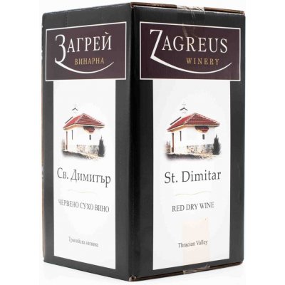 Zagreus Winery Bag in Box Mavrud červené 2022 13,5% 10 l (karton) – Zbozi.Blesk.cz