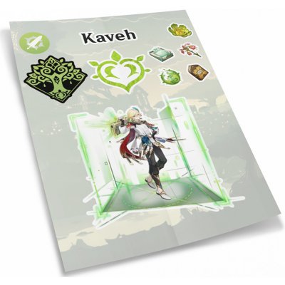 Genshin Impact Sada 10 samolepek Kaveh – Zboží Živě