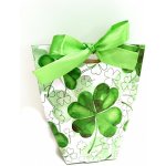 Skládací dárková krabička s mašlí - čtyřlístky – Zbozi.Blesk.cz