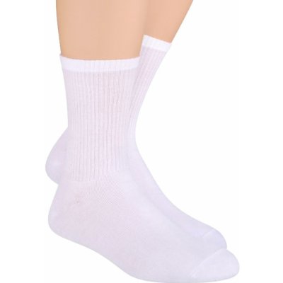 Steven klasické sportovní ponožky jednobarevné 057 bílá – Zboží Mobilmania