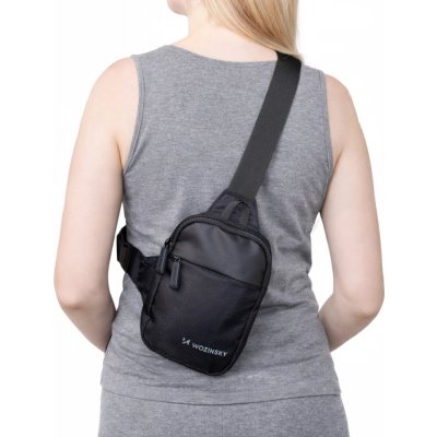 Mini taška přes rameno Wozinsky WMS-W1, voděodolná, dvoukomorová na telefon, unisex – černá – Hledejceny.cz