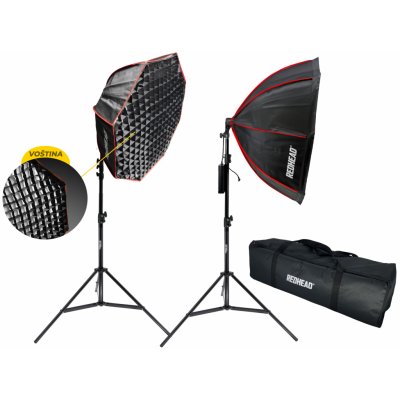 Redhead 2 x softbox 2 x stativ 90 cm R-SOCT 90 RGB – Zboží Živě