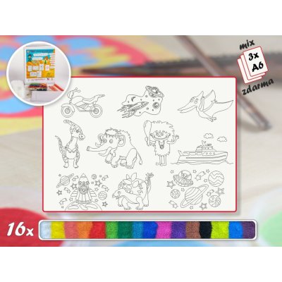 Radost v písku Velká sada PRO KLUKY Barevné pískování obrázků – Zboží Dáma