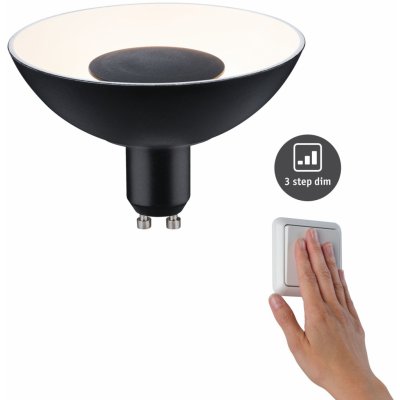 Paulmann LED žárovka 4,9W černobílá 3000K 230V GU10, tříkrokové stmívání – Hledejceny.cz