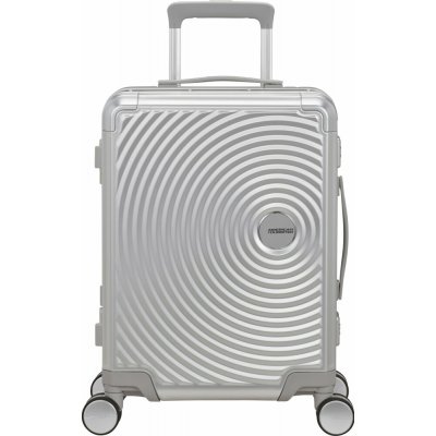 American Tourister SOUNDBOX ALU SPINNER 55/20 TSA stříbrná 39 l – Zboží Dáma