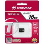 Transcend microSDHC 16 GB Class 10 TS16GUSDC10 – Hledejceny.cz