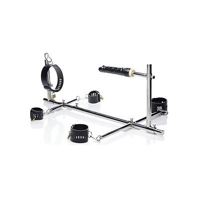 Master Series Imprisoned Metal Stockade with Dildo – Zboží Dáma