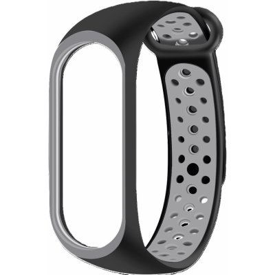 Eternico Sporty pro Xiaomi Mi band 5, 6, 7 solid black and gray APW-XMI7SP-SBEG – Hledejceny.cz