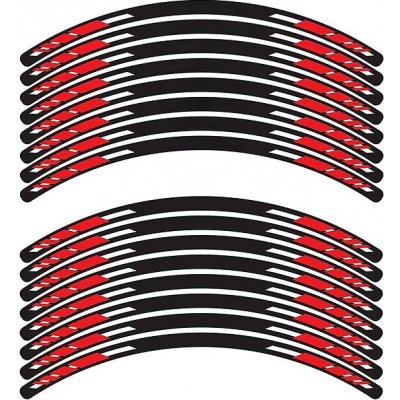 SEFIS sada 4-dílných polepů EASY na kola motocyklu červená – Hledejceny.cz