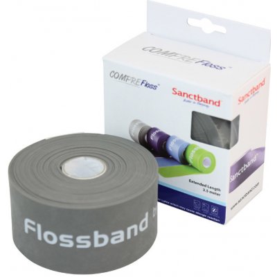 Flossband Kompresní guma by Sanctband, extra dlouhá, 5 cm x 3,5 m mocca super silná – Sleviste.cz