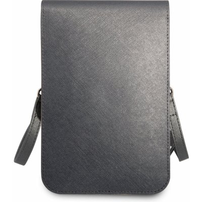 Pouzdro Guess PU Saffiano Triangle Logo Phone Bag šedé