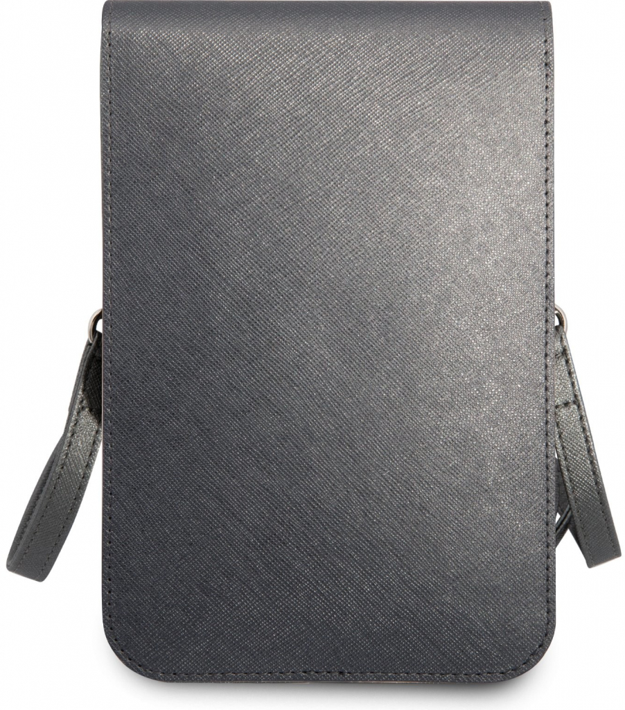 Pouzdro Guess PU Saffiano Triangle Logo Phone Bag šedé