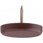 Walteco Plastový kluzák s trnem, průměr 30mm, hnědý, 8 ks , 84985 – Sleviste.cz