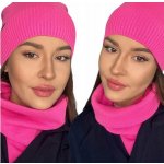 Fashionweek Dámská sada čepice + nákrčník S2917 Růžový neon – Hledejceny.cz