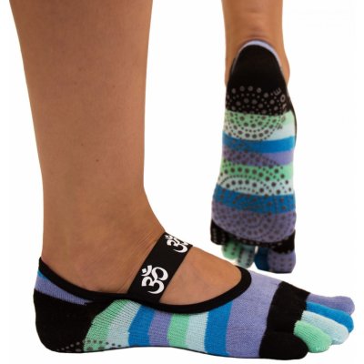 ToeToe OM FOOT joga prstové ponožky s protiskluzem modrá – Zboží Mobilmania