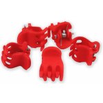 Červené skřipečky na vlasy, 5 ks – Zboží Mobilmania