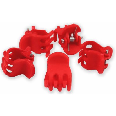 Červené skřipečky na vlasy, 5 ks – Zboží Mobilmania