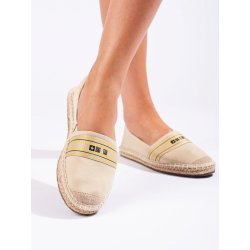 Big Star Shoes Jedinečné espadryly béžové dámské bez podpatku