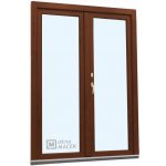 KNIPPING Plastové balkonové dveře - 70 AD ořech/ořech oboustranně levé 120 x 200 cm – Zboží Mobilmania