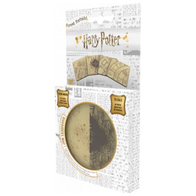 Harry Potter: Set podtácků - Pobertův plánek 4 ks (Marauders Map) – Zboží Mobilmania